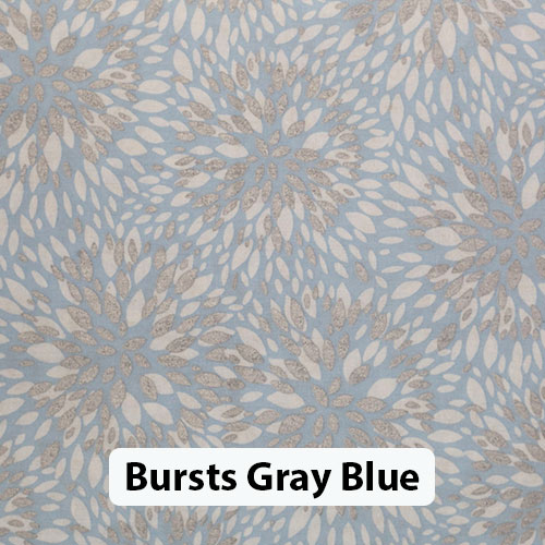 Floral Bursts Gray Blue