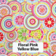 Floral Pink Yellow Blue