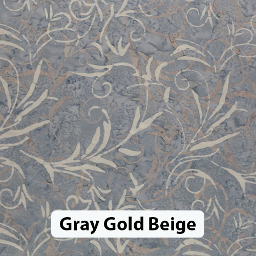 Floral Gray Gold Beige