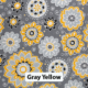 Floral Gray Yellow