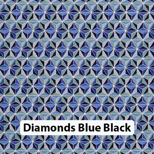 Diamonds Blue Black