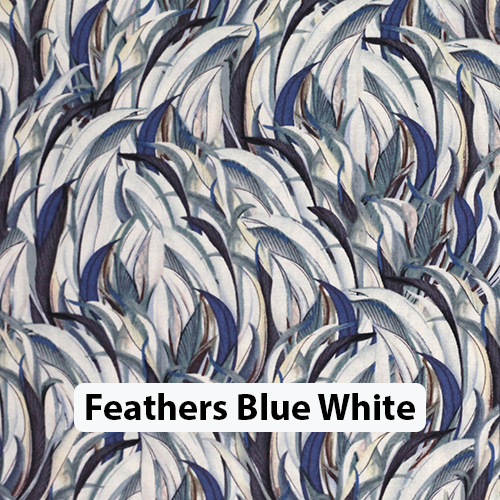 Feathers Blue White