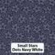 Small Stars Dots Navy White