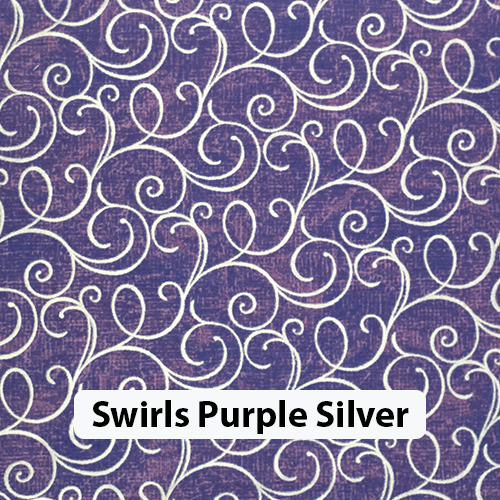 Swirls Purple Silver